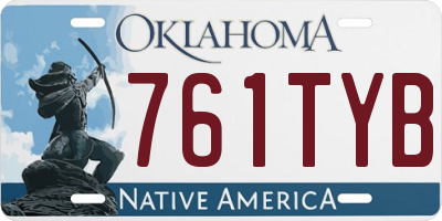 OK license plate 761TYB