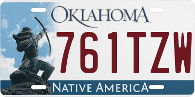 OK license plate 761TZW