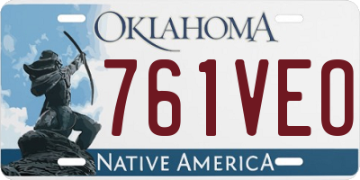 OK license plate 761VEO