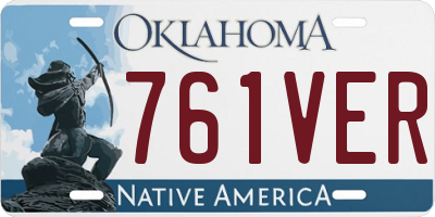 OK license plate 761VER