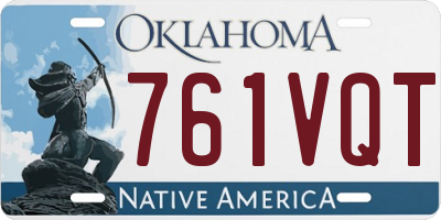 OK license plate 761VQT
