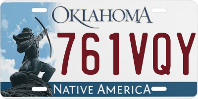 OK license plate 761VQY
