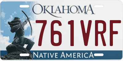 OK license plate 761VRF