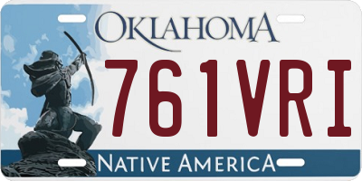OK license plate 761VRI
