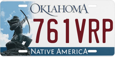 OK license plate 761VRP