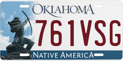 OK license plate 761VSG