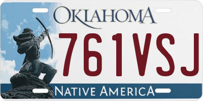 OK license plate 761VSJ