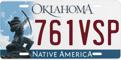 OK license plate 761VSP