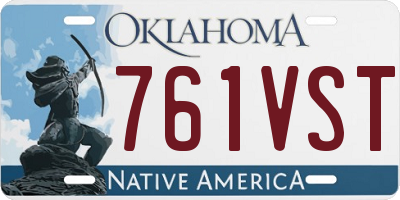 OK license plate 761VST