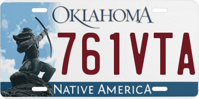 OK license plate 761VTA