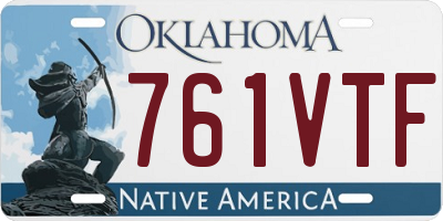 OK license plate 761VTF