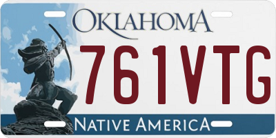 OK license plate 761VTG