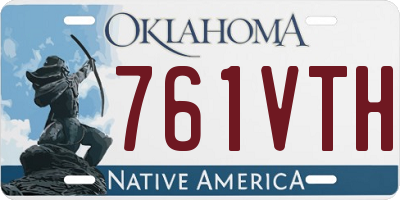 OK license plate 761VTH
