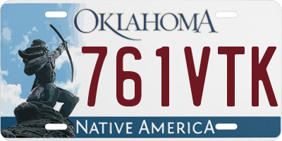 OK license plate 761VTK