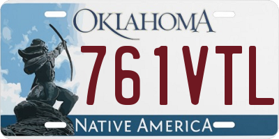 OK license plate 761VTL