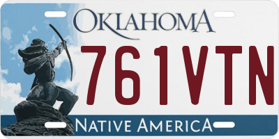 OK license plate 761VTN
