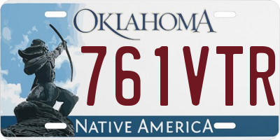 OK license plate 761VTR
