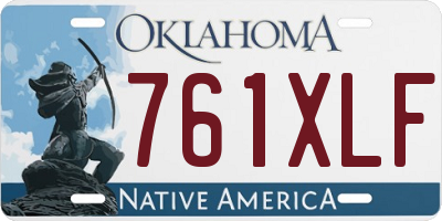 OK license plate 761XLF