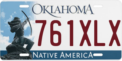 OK license plate 761XLX