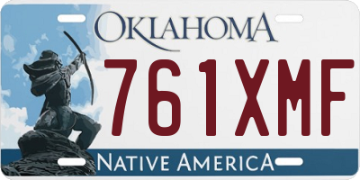 OK license plate 761XMF