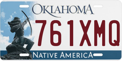 OK license plate 761XMQ