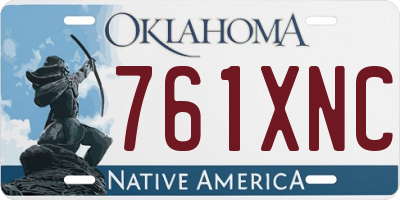 OK license plate 761XNC