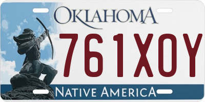 OK license plate 761XOY