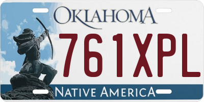 OK license plate 761XPL