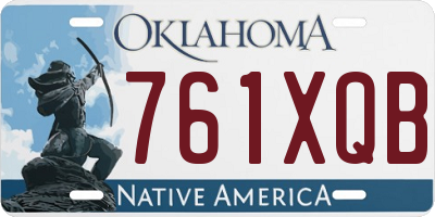 OK license plate 761XQB