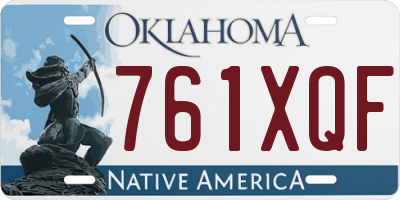 OK license plate 761XQF
