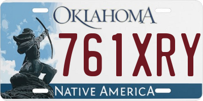OK license plate 761XRY