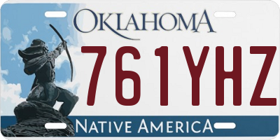 OK license plate 761YHZ