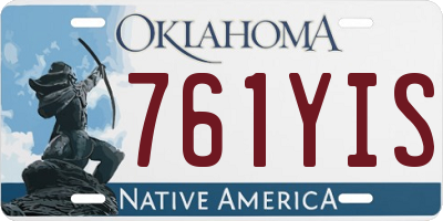 OK license plate 761YIS