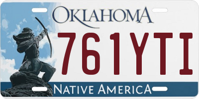 OK license plate 761YTI