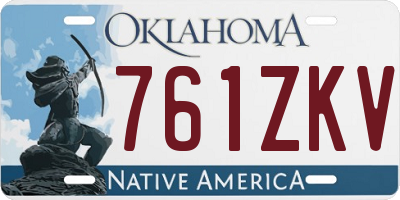 OK license plate 761ZKV