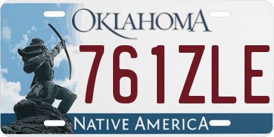 OK license plate 761ZLE