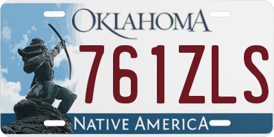 OK license plate 761ZLS