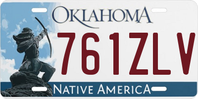OK license plate 761ZLV