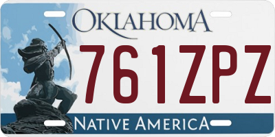 OK license plate 761ZPZ