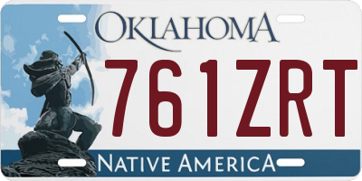 OK license plate 761ZRT