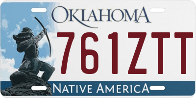 OK license plate 761ZTT