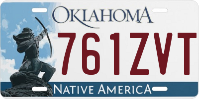 OK license plate 761ZVT
