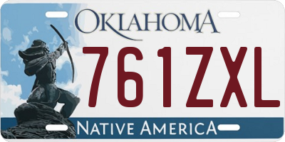 OK license plate 761ZXL