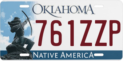 OK license plate 761ZZP