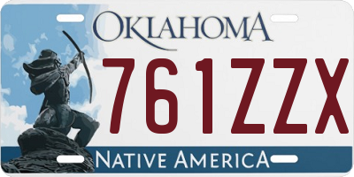 OK license plate 761ZZX