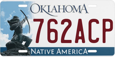 OK license plate 762ACP