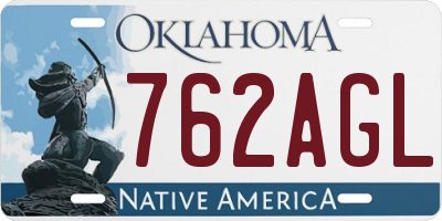 OK license plate 762AGL