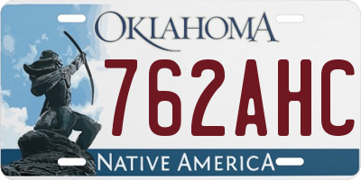 OK license plate 762AHC