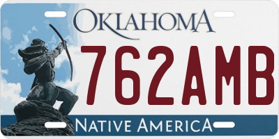 OK license plate 762AMB