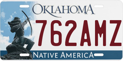 OK license plate 762AMZ